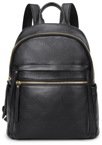 Kattee Echtleder Rucksack für Damen Multifunktional Elegant Tagesrucksack Weiches Leder Schultertasche für Shoppingtouren Medium