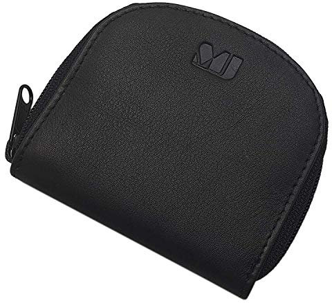 Rind-Nappa Leder Münzbörse/Geldbörse/Geldbeutel/Portemonnaie/Portmonaise/Geldtasche/Portmonee MJ-Design-Germany in Schwarz