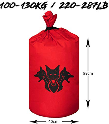 CERBERUS Strength Robuster Sandsack V2 mit Liner Kit - Rot - Sandsack - PUNCHING_BAG - Gemischte Kampfkünste - Erwachsener