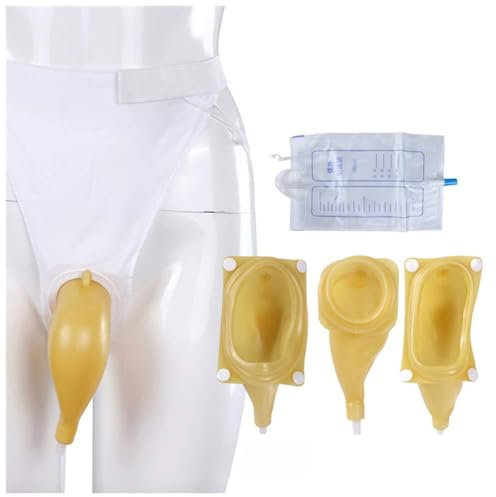 MSQL Borsa per urina Riutilizzabile Orinatoio Porta pipì Collettore Incontinenza urinaria Catetere per minzione paziente costretto a Letto Borsa 1000ML, per Maschio Femmina,Male