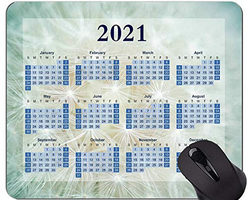 YENDOSTEEN 2021 Mouse Pad Kalender, Pointed Flower Flower Macro Rubber Mouse Pad