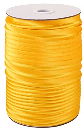 Cheriswelry Gelbe Maxi-Bänder, 100 m, Paspelband, Schrägband, Schweißband, Kantenseil zum Nähen, Nähen, Nähen, Säumen, Paspelieren, Quilten
