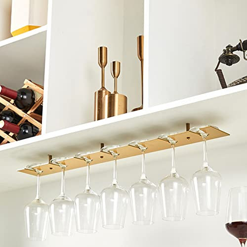NWB Under Cabinet Wine Glass Hanging Rack,Stem Glass Holder,Home Kitchen Décor Storage Rack,Wine Glass Rack for Kitchen Cabinet Bar Decor,Perfect for Wine lovers,Easy to Install