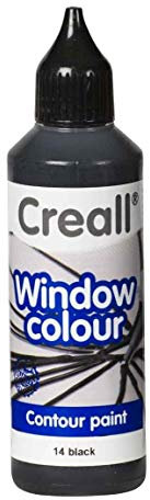 Tophobby Window-Color-Premiumfarbe Fensterfarben frei wählbar auch Konturenfarbe (KONTUR SCHWARZ)