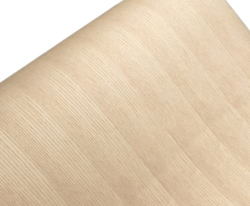 Aibote Feuille de Placage en Bois de Frêne Blanc Naturel (60x250CM) Feuille de Restauration de Meubles pour Vitrine Armoires Tablettes Meubles de Cuisine Table d'hôtel Cuisine(AAA Grade)