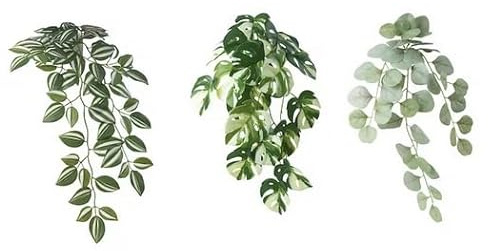 3-er Set FEJKA IKEA Kunstpflanze mit Wandhalterung, drinnen/draußen/grün