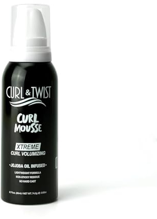 EBIN NEW YORK Curl & Twist Xtreme Curl Volumizing Mousse 2.7oz/80ml Travel Size | Jojoba & Lavender Oil | Moisturizes, Strengthens, Anti-Frizz | Defines Thick, Smooth Curls