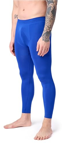 Ladeheid Pantaloni Calzamaglia Lunghi Intimo Termico, Uomo per Sport Invernali Sci, Snowboard Corsa all'aperto LA40-260 (Blu, XXL)