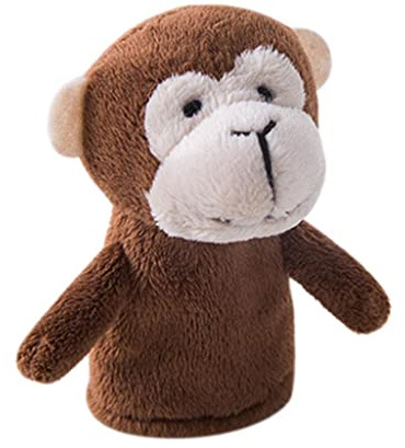 Bunte Cartoon Fingerpuppen Im Vorschulalter, Plüschtiere, Partygeschenke, Dunkelbrauner AFFE