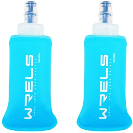 WRELS TPU Soft Flask Lightweight Portable Reusable Water Bottle,BPA Free Collapsible Flask for Hydration Pack in Running Hiking Cycling and Marathon