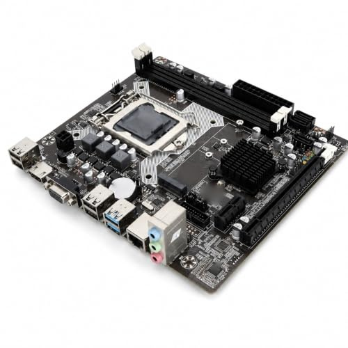 Lag 1150 DDR3 Placa Base de Escritorio, 2 DDR3 DIMM VGA HD Interfaz Multimedia Placa Base de Escritorio con Tarjeta Gigabit LAN