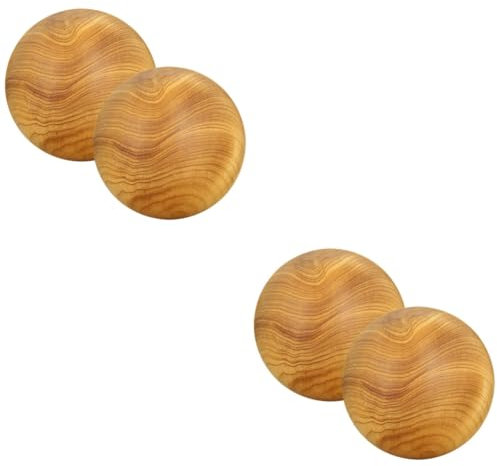 FRCOLOR 4pcs Smooth Balls Handballs for Hand Exercise Massage Wood Balls Fitness for Elderly Boys and Girls Adults