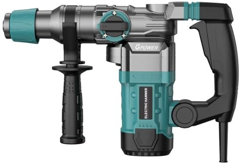 RFEGJVII Marteau de démolition compact, marteau de démolition électrique robuste, marteau de démolition de béton de qualité industrielle pour l'amélioration de la maison, le travail du bois, bleu