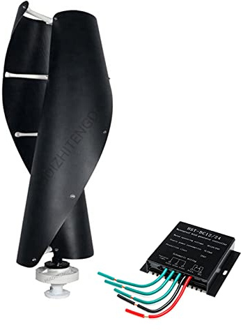HUIZHITENGDA 12000W Vertikale Achse Windkraftanlage Generator, 12-220V 2M/ S Wind Geschwindigkeit Starten Wind Power Generator für Zuhause, Camping - schwarz