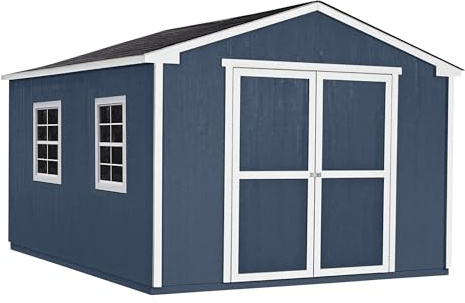 Handy Home Products Charleston Value Gable 10x16 Do-It-Yourself Wooden Storage Shed, 2x3 framing