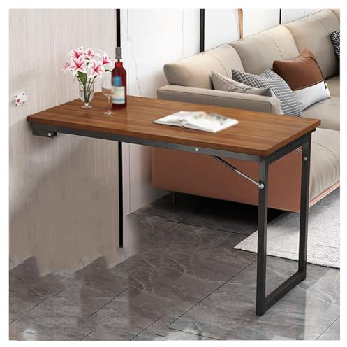 Esstisch aus Holz für Die Wandmontage Leicht zu Klappender Wandmontierter Klapptisch mit Beinen Küchentisch Stahlrahmen Klappbarer Wandtisch Ausziehbarer Schwebetisch