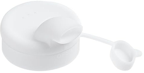 Syntic Reusable Silicone Pour Spout Lid Glass Milk Bottles (Openingφ1.8’’±0.1’’) of Capacity 16Oz/ 32Oz/64Oz, White,1 Pack