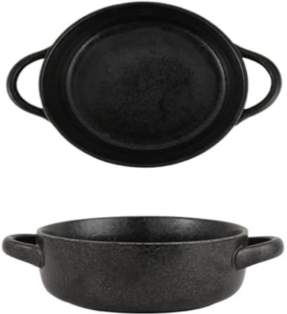 YGDYFDC Ensaladera Madera Vajilla De Cerámica De Doble Oreja, Ensaladera Ramen, Tazón De Sopa De Fideos De Caracol Con Tapa, Tazón De Fideos Instantáneos Ensaladera Portatil(W,B(21 * 15 * 7cm))