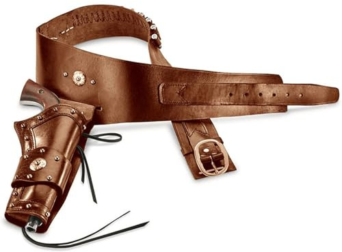Yiustldd Retro-Leder-Pistolenholster für Gewehrläufe, Vintage-Steampunk-Hüftaccessoires, Halloween-Cosplay-Kostüm-Requisite,Braun