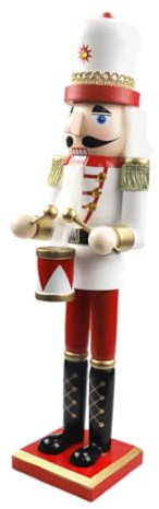 Gatuida Adorno Navideño De Cascanueces De Madera Artesanía para Escritorio Decoración De Mesa para Navidad Figura De Soldado Roja De Cascanueces
