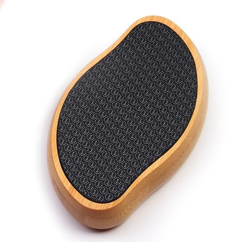 Lima per Piedi di Vetro, Raspa Professionale in Vetro per Rimozione Calli e Pelle Dura, Manico in Bambù Ecologico, Cura dei Piedi 2 in 1, Risultati Morbidi e Setosi