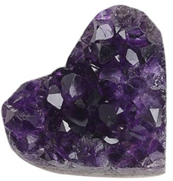 MAGICLULU Ornamento di ametista a forma di cuore naturale rocce forme selenite rosa decorazioni per la casa in pietra di cristalli Decorazione del soggiorno pietra di cristallo Viola,porpora