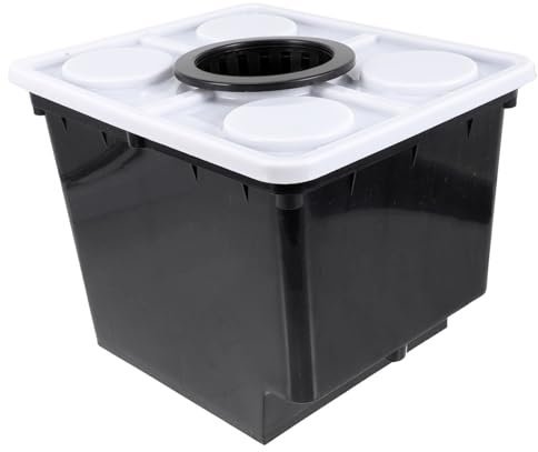 Toyvian Soilless Cultivation Hydroponic Grow Box Bucket Lid Black for Greenhouse Vegetable and Fruit Planting