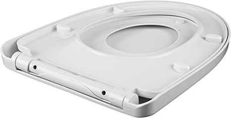Abattant WC Blanc à Fermeture amortie avec Petit siège intégré, abattant WC Familial à Fixation Simple par Le Haut avec Fonction de déverrouillage Rapide, abattants WC Standard avec charnières ré