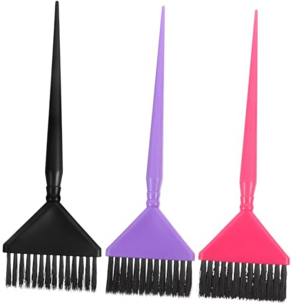 LIFKOME 3 pièces Lot de Pinceaux de Coloration Cheveux Professionnel Applicateur Flexible et Ergonomique pour Teinture et Mèches Salon et Usage Maison Couleur Aléatoire Couleur Aléatoire
