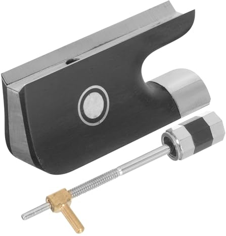 Gatuida Rana de Violín y Violonchelo de Madera Ébano con Tornillo de Bronce Blanco, Repuesto Profesional para Accesorios de Violín, Herramienta Práctica para Músicos, Compatible