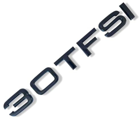 MCK Auto - 30 emblemas TFSI negros brillantes para maletero trasero, modificación de emblema de afinación