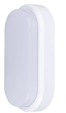 Voltix Plafoniera LED Ovale 18W, Lampada da Soffitto e Parete, IP54 Impermeabile Antipolvere, Ideale per Garage, Cantina, Bagno, Seminterrato, Esterno e Corridoio (Bianco Freddo (6000K), 1 Pezzo)