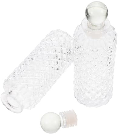 DECHOUS Difusor de aromaterapia 3 Piezas Botellas de Vidrio 150 ml con Tapas para Uso doméstico y cocteles enchufables