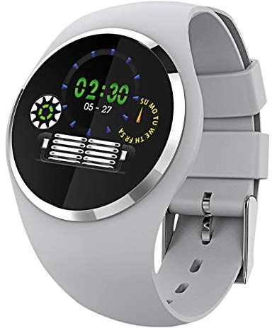 Atlanta Fitness Tracker mit Herzfrequenz Blutdruck Schlaf Schritte Farbdisplay mit Animation Smartwatch Armband Uhr - 9703-4 Grau