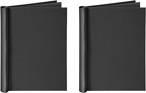 VELOFLEX Klemmbinder DIN A4 mit Ledernarbung, Leder-Optik, Füllmenge max. 150 Blatt (Schwarz Überbreite, 2)