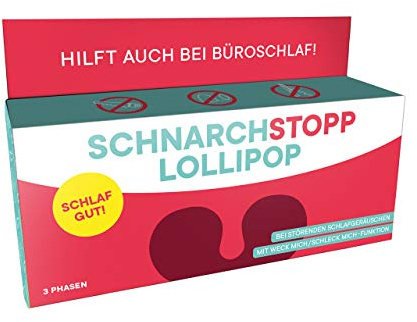 Schnarch Stopp Lollipop, 3er Set Edelfrucht-Lollies, Funartikel, Lustige Geschenkidee
