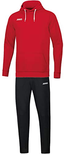 Jako Kinder Jogginganzug Base mit Kapuzensweat, hellgrau meliert, 164, M9465