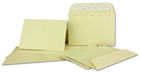 ARTOZ FLORETTA 75x DIN A6 Faltkarten-Set mit DIN C6 Umschlägen - light green - 200 g/m² - pastellfarbenes Papier