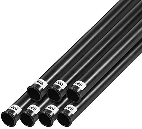 IZZO Golf Black Plastic Golf Club Tube, 1.5 Inch (Pack of 7)
