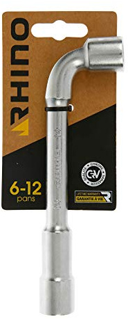 RHINO - Clés tubulaires et à Pipe, Clé à Pipe débouchée 14 mm - Diamètre 14 mm - Empreinte 6/12 pans - Fabriqué en Acier (Chrome Vanadium) - Garantie à Vie - Plusieurs Tailles Disponibles