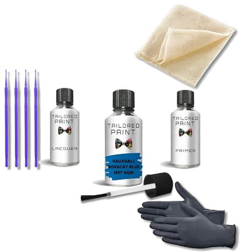 Kit di vernice per ritocchi per Opel Boracay Blue Met Gqm, riparazione graffi (vernice per ritocchi, vernice e primer per ritocchi