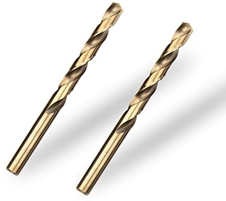 Meccion HSS-Co 2pcs 9.0mm Brocas Helicoidales para Metal, Acero Inoxidable, Madera, Plástico y Hierro