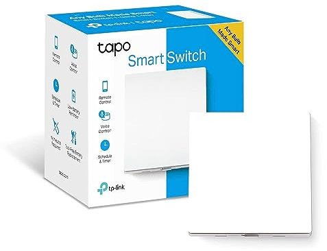 Tapo S210 Interrupteur Intelligent Wi-Fi, Commande à Distance et Vocale via App, Compatible Alexa et Google Home, Programmable, Sans Fil et Sans Recâblage, Hub requis
