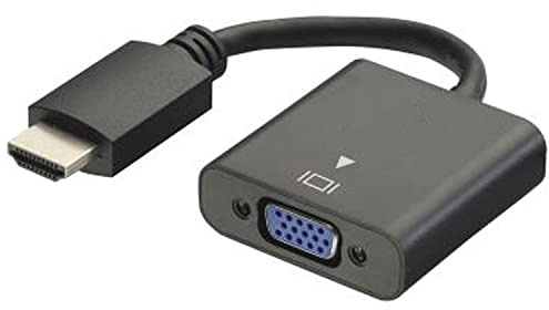 Visiodirect Câble HDMI mâle vers VGA Femelle vidéo Adaptateur convertisseur (Noir,1080p)