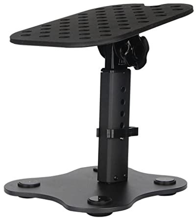 Small Desktop Speaker Stands, Free Height Adjustment at Will, Metal Matte Frosted Texture Lacquer, Vibration Damping Tilted Tabletop Stands