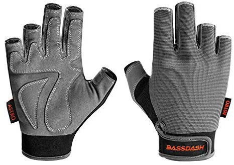 Bassdash Astro Gants de pêche Heavy Duty Sure Grip Gants de Cyclisme pour Hommes Gants sans Doigts pour Femmes pour la pêche Sportive Kayak Pagaie Voile VTT