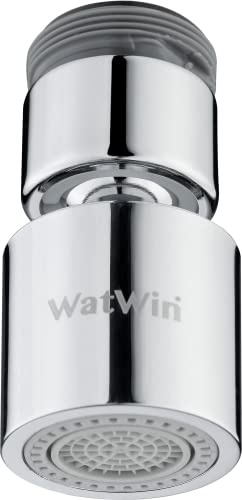 Aeratore girevole, WatWin Select Swivel Aerator M22/24 Chrome 7L | Aeratore rubinetto | Aeratore per rubinetto a risparmio idrico | Rompigetto rubinetto | Doppia funzione
