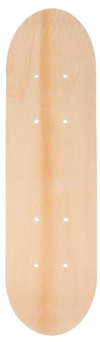 Abaodam Skateboard in Legno Naturale Tavole da Skateboard Vuote con Graffiti Fai da Te Tavola da Skate a 7 Strati Dipingere Lavagna Luminosa di Legno Classico