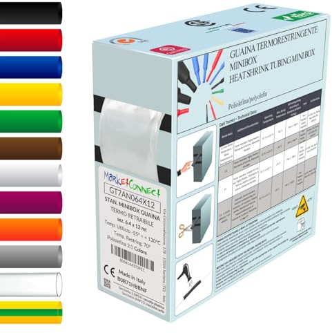 MarketConnect® Guaina Termorestringente Ø 19,1 mm, L 3mt • TRASPARENTE • MINIBOX 2:1 SMALL