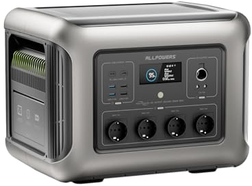 ALLPOWERS R2500 V2 Station électrique Portable 1920Wh/2500w Batterie LFP | Fonction UPS,Recharge de 0 à 80% en 1 hr, 4 Prises CA 2500w,Generateur électrique Portable pour Camping-Car Urgence Extérieur